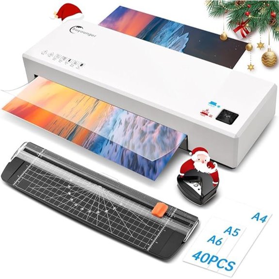 A4 Laminator Machine with Sheets Trimmer & Corner Rounder