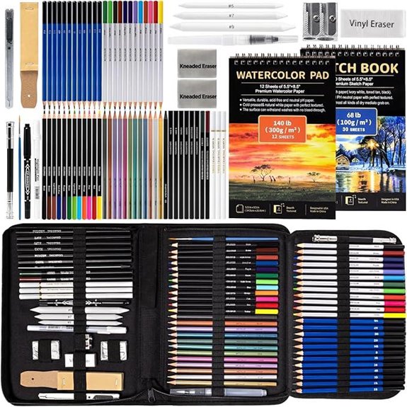 Art Supplies Drawing Pencils Set - 76 Pack