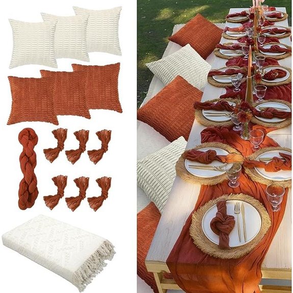 Extra Large Boho Picnic Blanket with Accessories