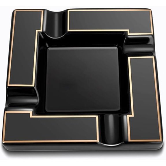 Large Ceramic Cigar Ashtray for Indoor and Outdoor Use