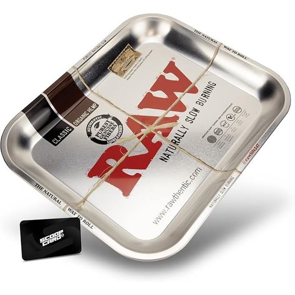 RAW Metal AF Rolling Tray Large Chrome Rust-Resistant