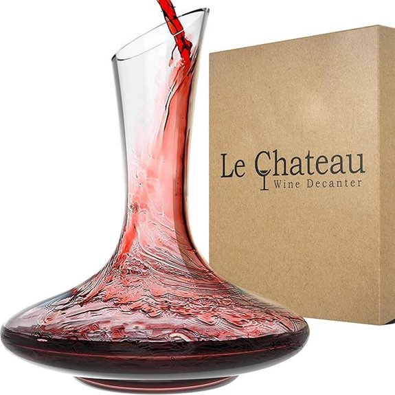 Le Chateau Large Crystal Wine Decanter with Aerator