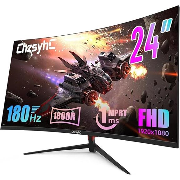 24-Inch 180Hz Curved Gaming Monitor with HDMI & FreeSync