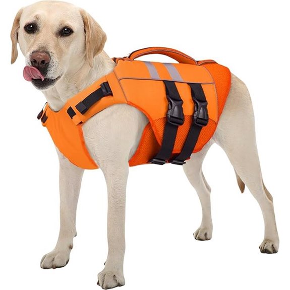 Kuoser Large Dog Life Jacket with Rescue Handle