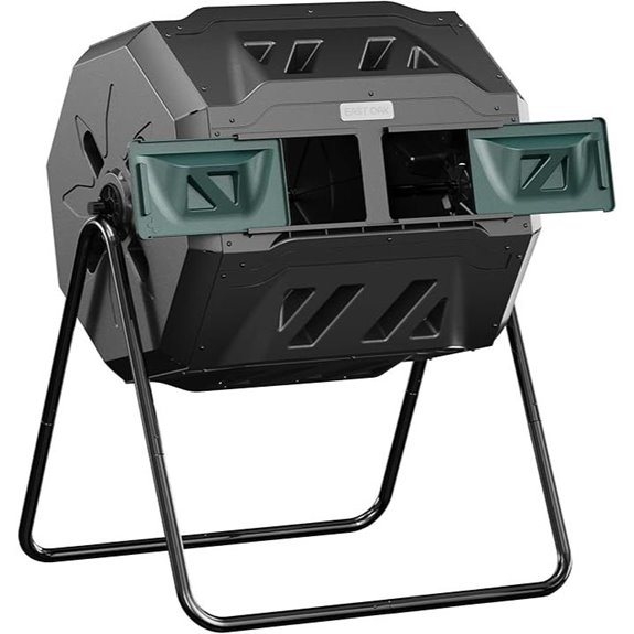 East Oak 43-Gal Dual Chamber Compost Tumbler