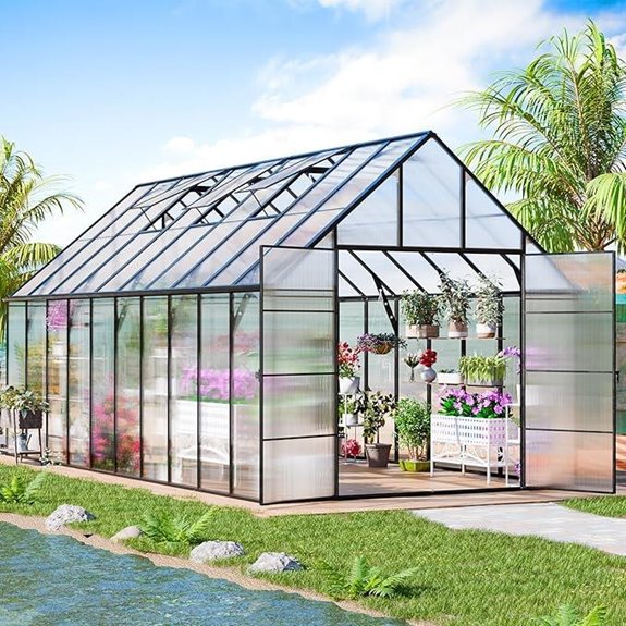CDCASA 20x10x10 FT Greenhouse with Vents