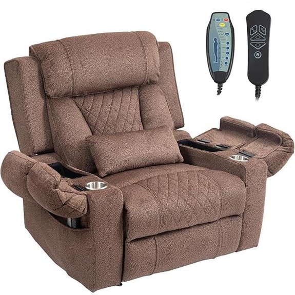 Oversized Power Lift Recliner with Heat and Vibration