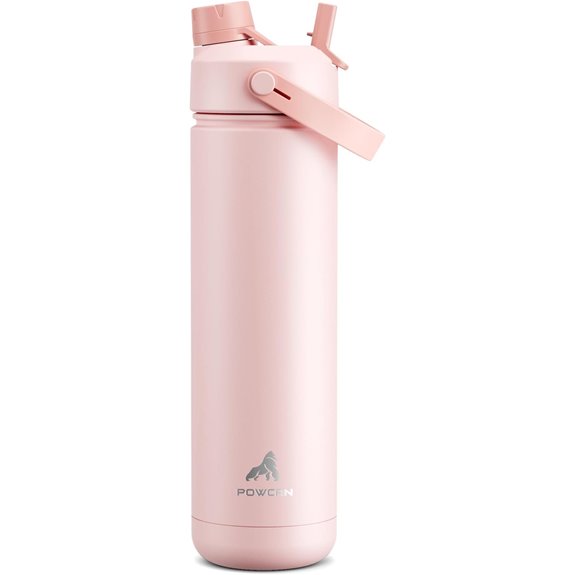 POWCAN 26 oz Insulated Water Bottle with Straw