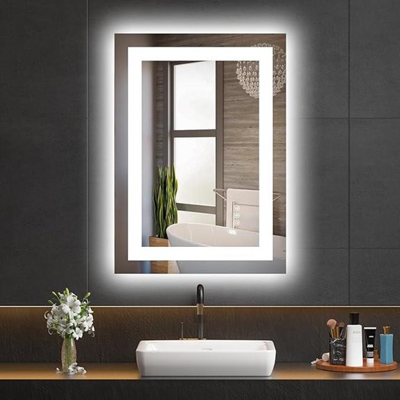 28x20 LED Bathroom Mirror with Lights