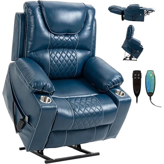Oversized Power Recliner Chair with Massage and Heating