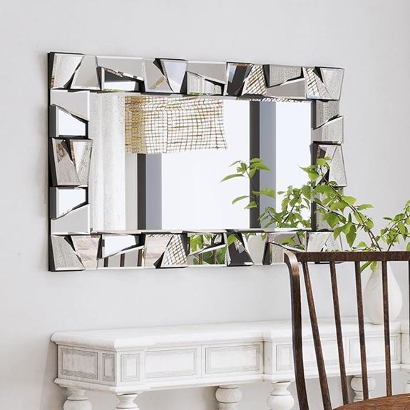 Chende Large Modern Wall Mirror with Beveled Edge
