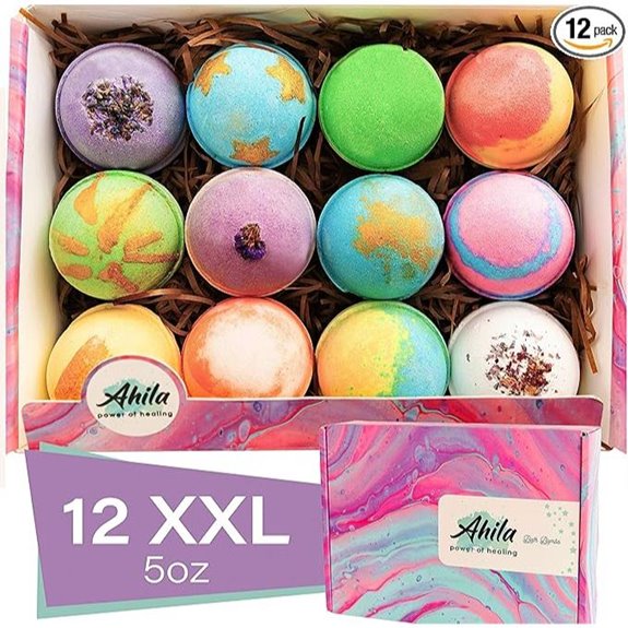 12 XXL Organic Bath Bombs Gift Set