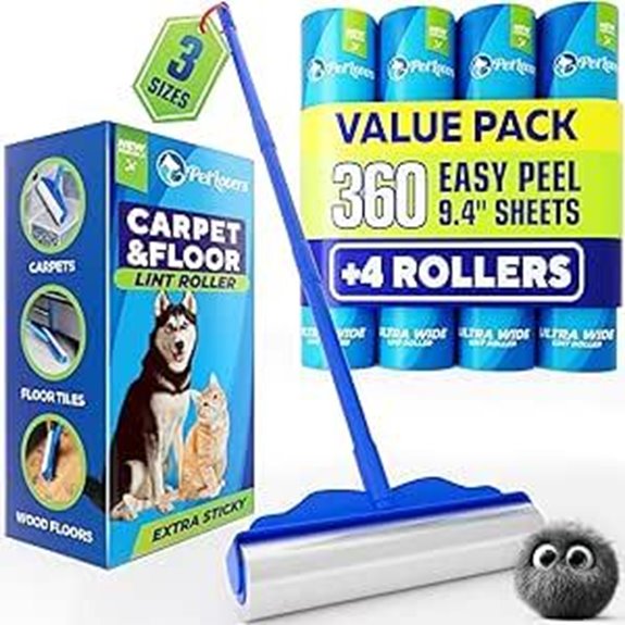 PetLovers Large Lint Roller with 3 Refills