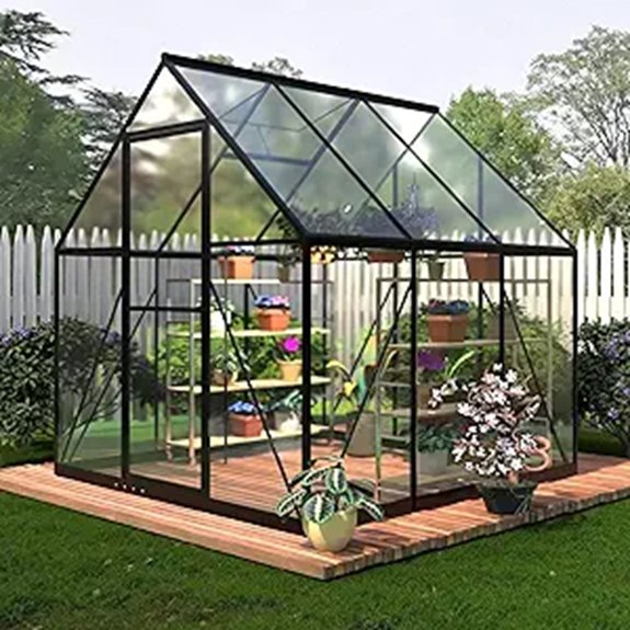 HOOYEAH 6x6 ft Polycarbonate Greenhouse Kit