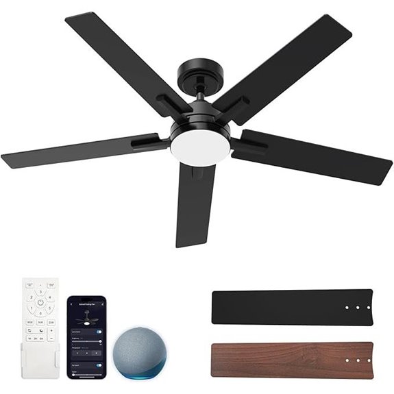 52-Inch Smart Ceiling Fan with Lights and Remote