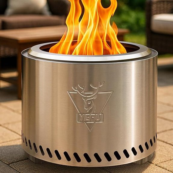 YEFU 19-Inch Smokeless Outdoor Fire Pit