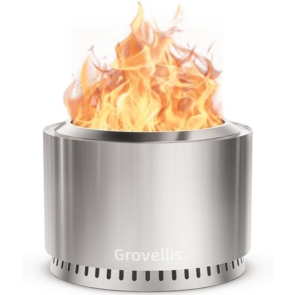 27-Inch Smokeless Steel Fire Pit with Cover