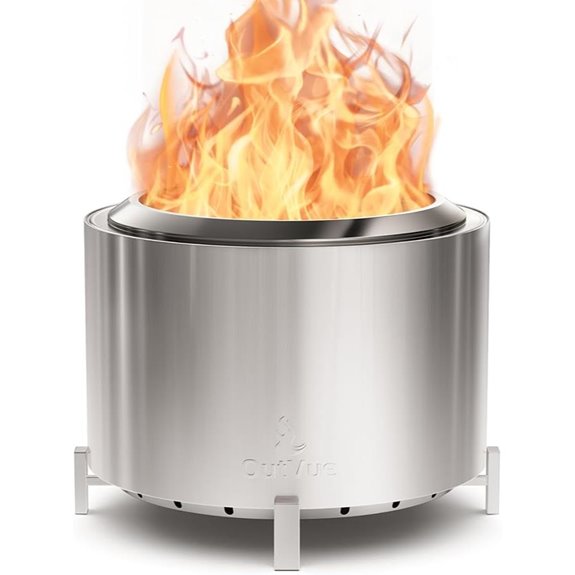 27-Inch Stainless Steel Smokeless Fire Pit