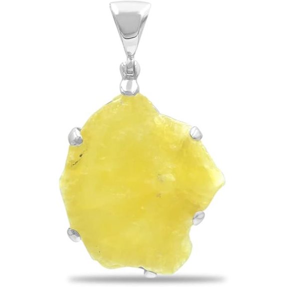 Starborn Rough Gemstone Sterling Silver Pendant - Large