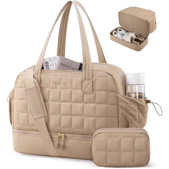 LOVEVOOK Large Travel Duffle Bag with Shoe Compartment
