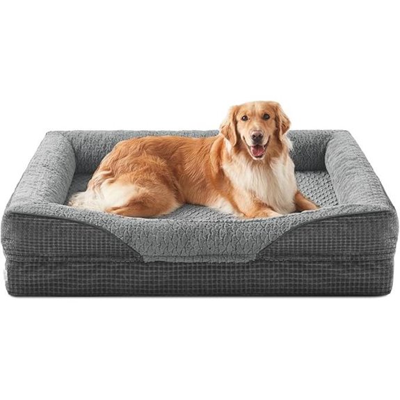 INVENHO Large Orthopedic Washable Memory Foam Dog Bed