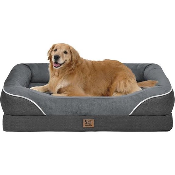 Washable Orthopedic Large Dog Bed with Bolsters