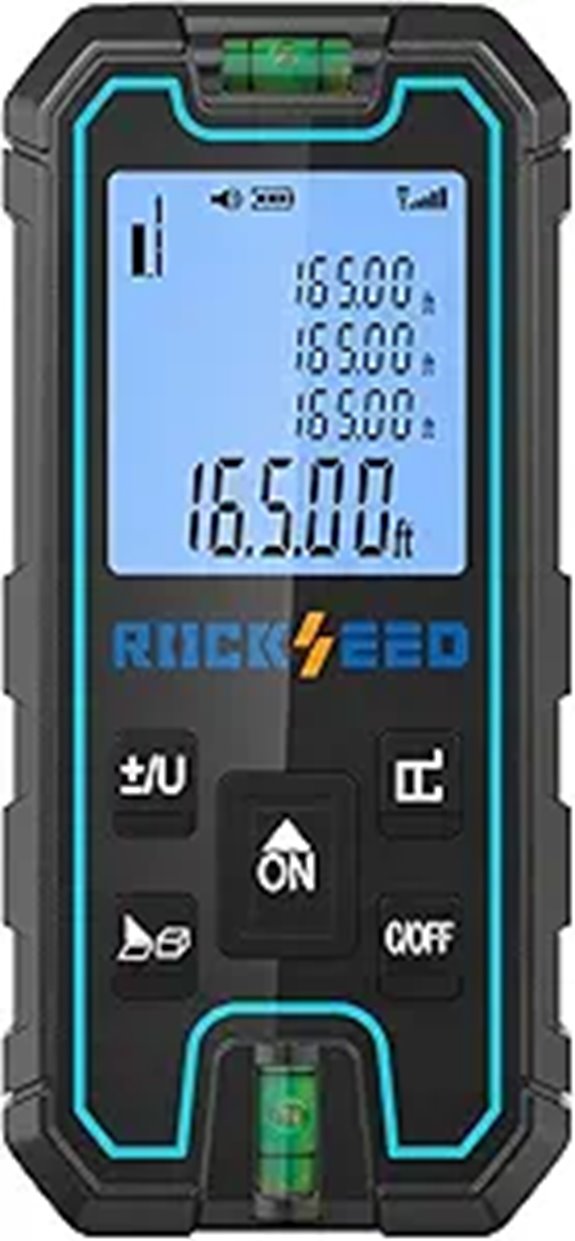 RockSeed Laser Distance Meter with Levels and Units