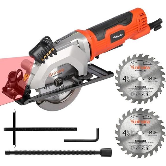 Mini Circular Saw with Laser Guide and Blades