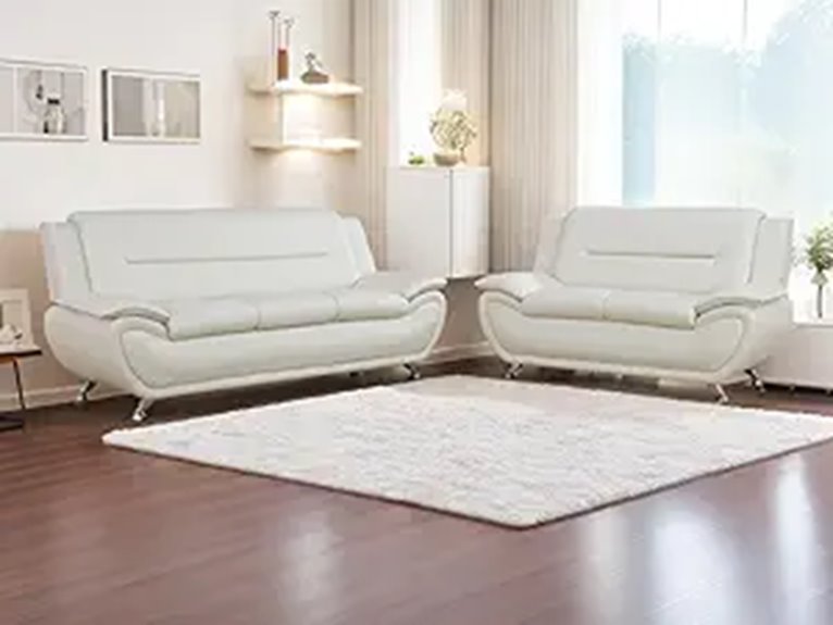 Leather 2-Piece Sectional Sofa Set