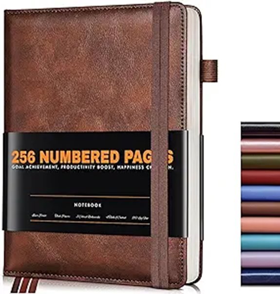 Leather Lined Journal Notebook for Writing and Note Taking