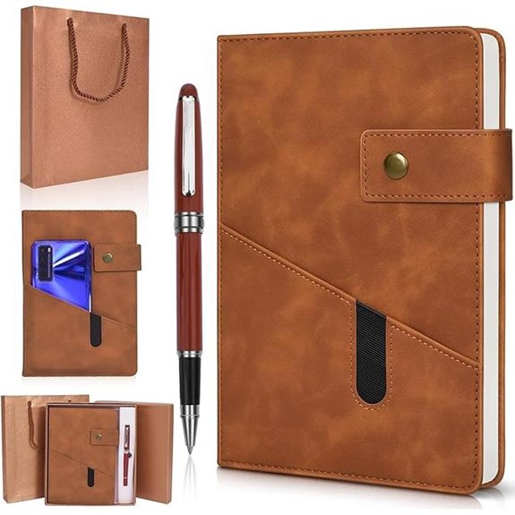 A5 Leather Journal with Pen and Gift Box