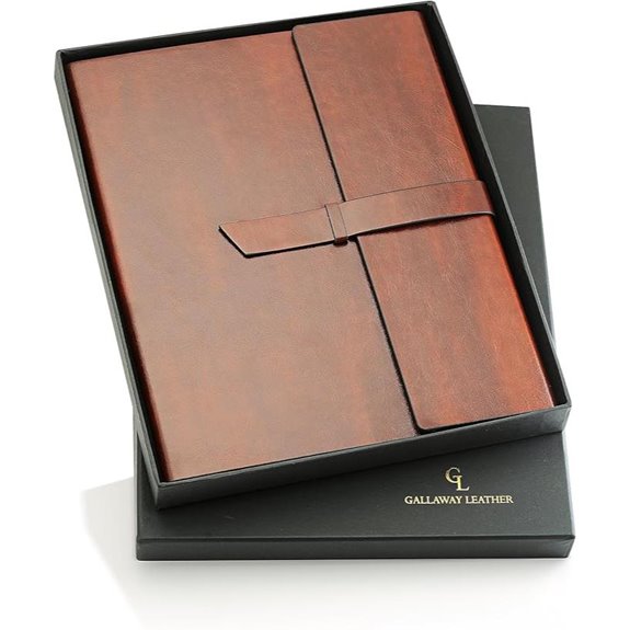 Gallaway Leather Padfolio Organizer for Men & Women