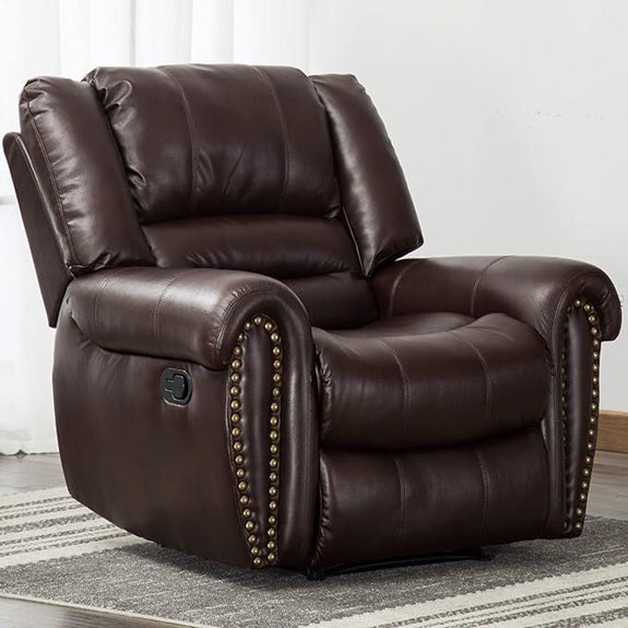 CANMOV Leather Recliner Chair for Living Room