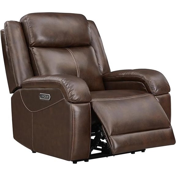 Watson & Whitely Leather Power Recliner with Charging