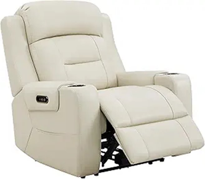 Watson & Whitely Leather Power Recliner with USB