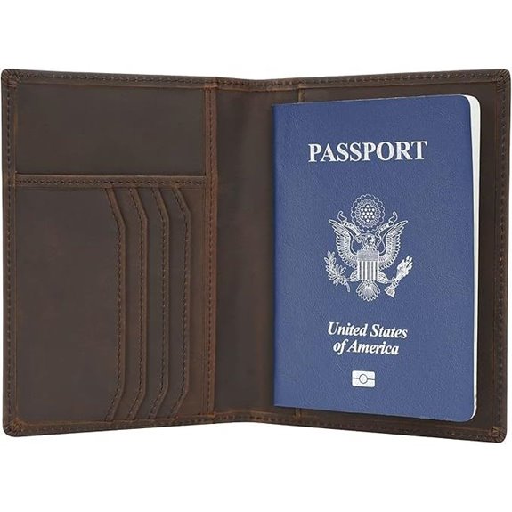 Polare RFID Leather Passport Wallet for Men