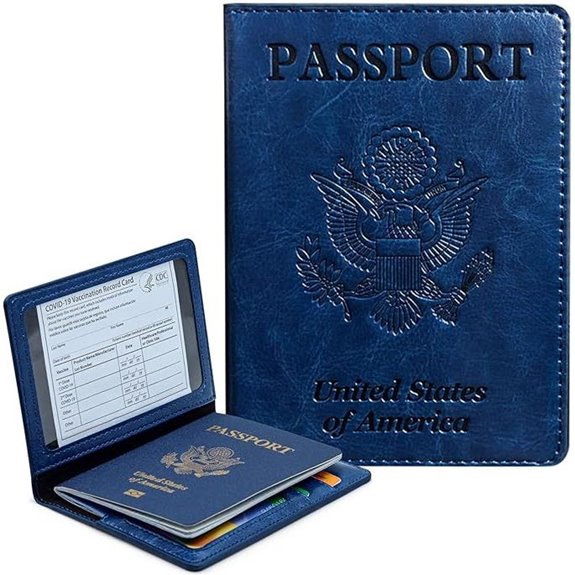 RFID Leather Passport Holder with Card Slots