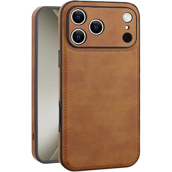 Leather Case for iPhone 17 Pro Shockproof & Anti-Scratch