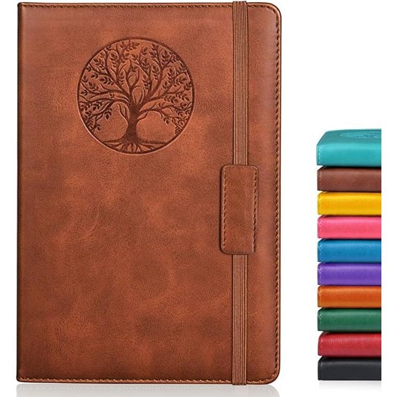 Leather A5 Lined Journal Notebook for Writing and Travel