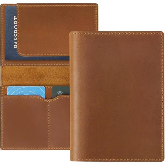 Jack&Chris Leather Passport Holder and Travel Wallet