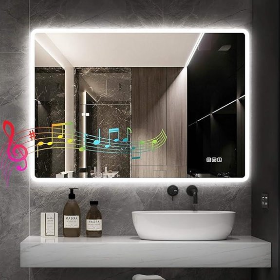 STARLEAD 24 LED Bathroom Mirror with Bluetooth & Anti-Fog