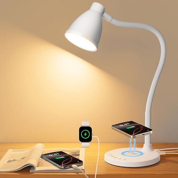 BOHON LED Desk Lamp with Charging & Dimming