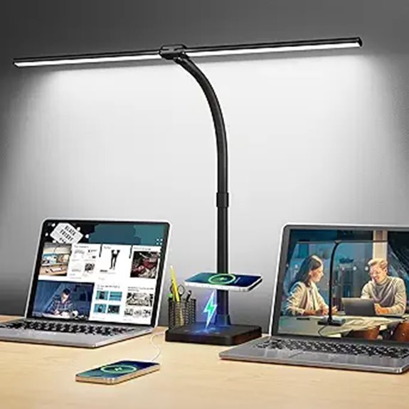 ShineTech LED Desk Lamp with Wireless Charging