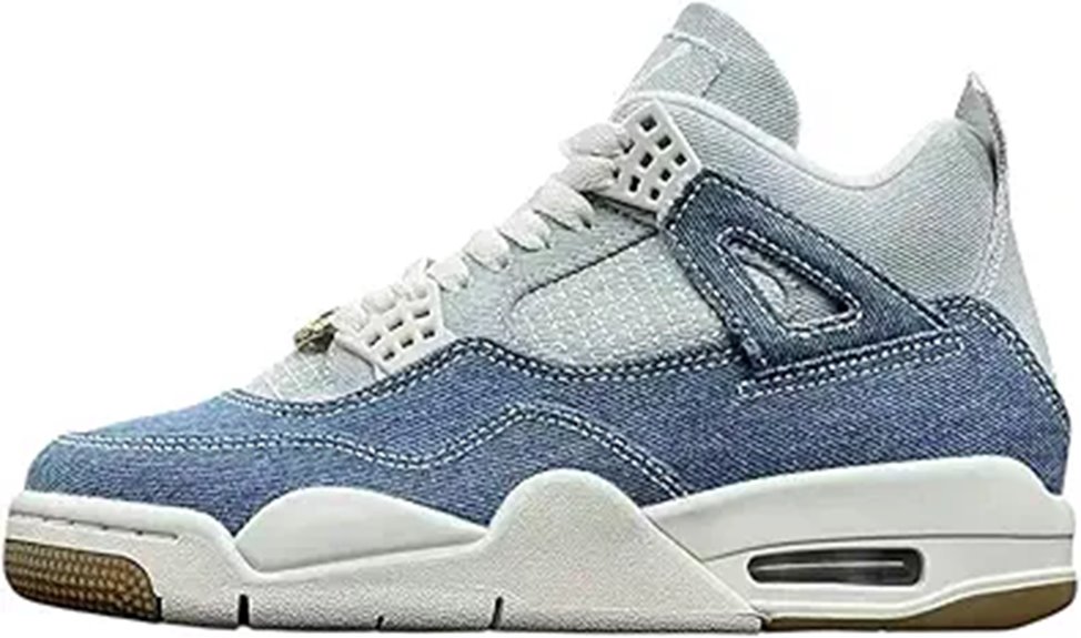 Sail/Gum Light Brown/Worn Blue Jordan 4 Retro Sneaker