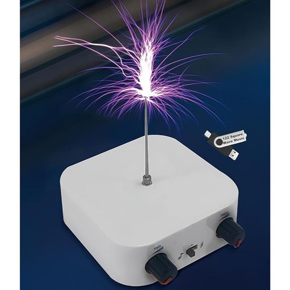 Tesla Coil Bluetooth Speaker with Lightning Effects