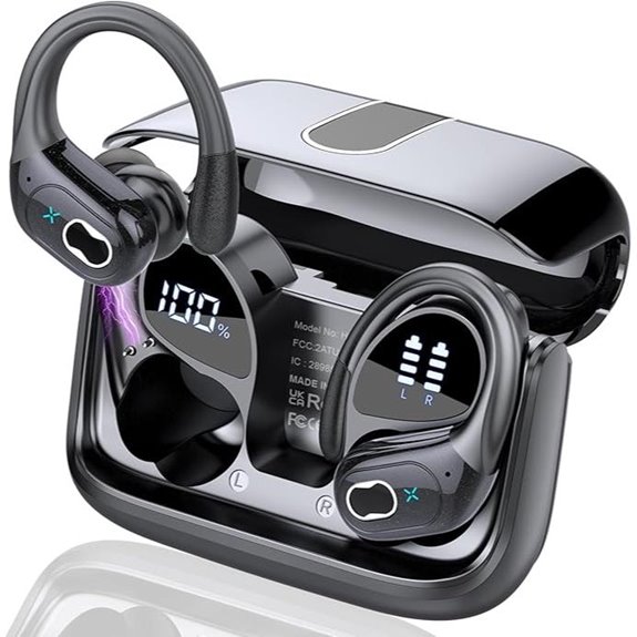 Wireless Earbuds 75hrs Bluetooth 5.4 Sport with Mic