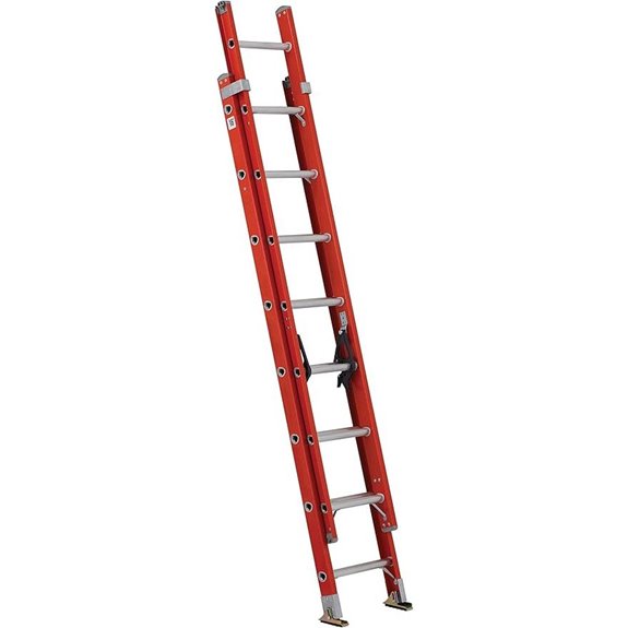 Louisville 16-ft Fiberglass Extension Ladder 300 lbs