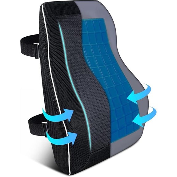 Gel Lumbar Support Pillow for Office and Car