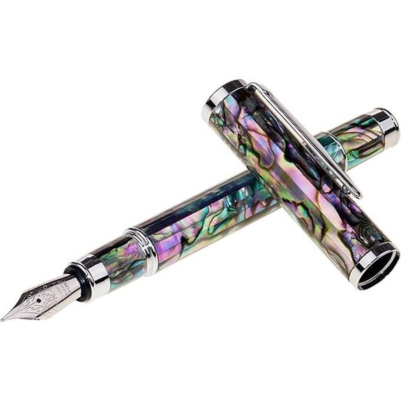 LACHIEVA Lux Abalone Fountain Pen with Fine Nib