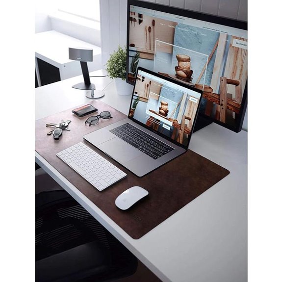 Large Leather Desk Mat and Mouse Pad